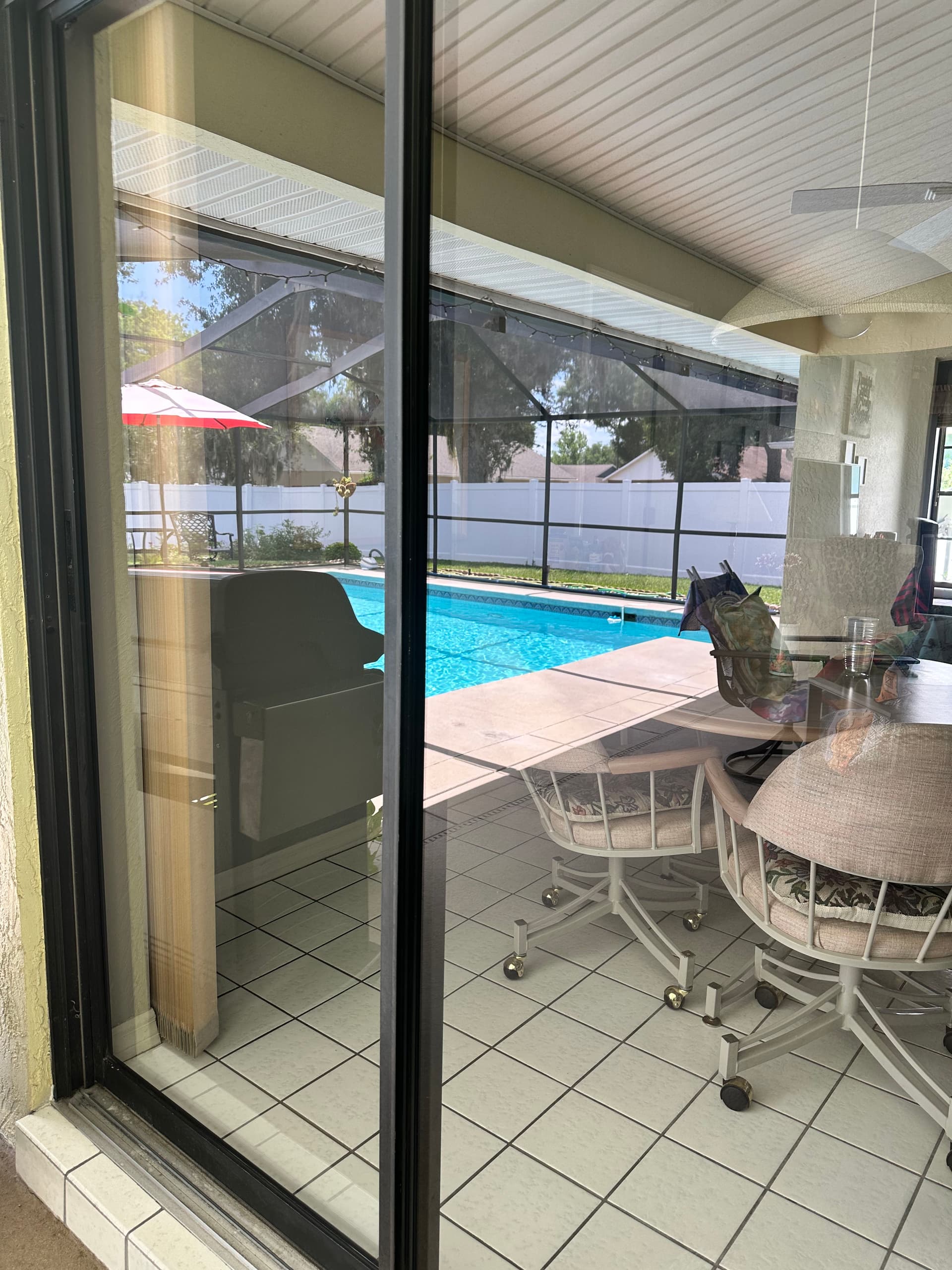 Full Interior and Exterior Window Cleaning on a Pool Home image